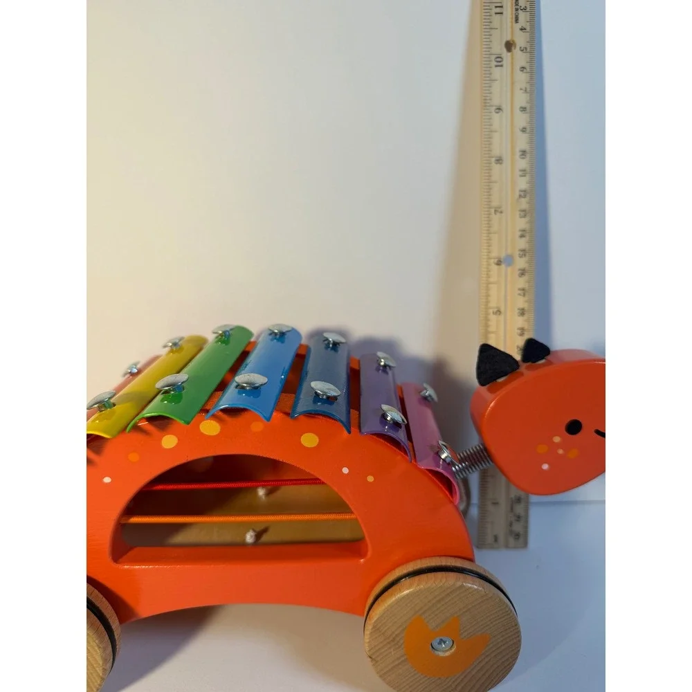 Classic World Dinosaur Xylophone Wooden Pull Along Musical Montessori Toy